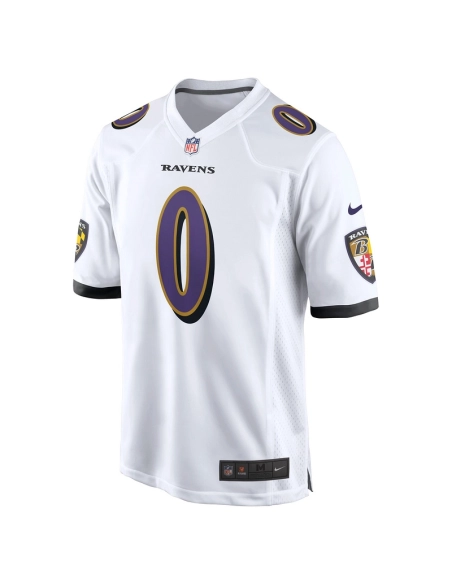 Mens Baltimore Ravens Roquan Smith White Game Jersey