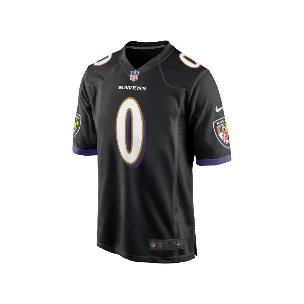 Mens Baltimore Ravens Roquan Smith Black Team Game Jersey