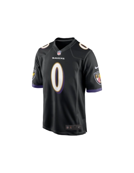 Mens Baltimore Ravens Roquan Smith Black Team Game Jersey
