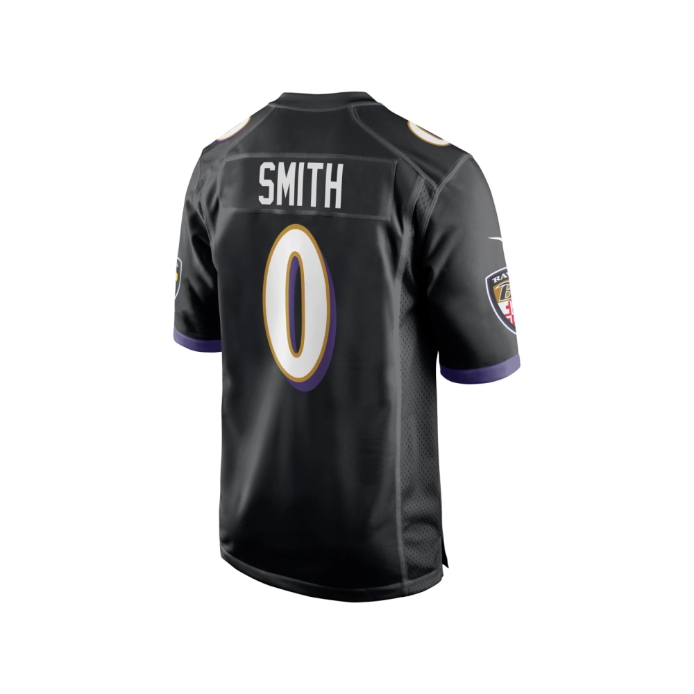 Mens Baltimore Ravens Roquan Smith Black Team Game Jersey