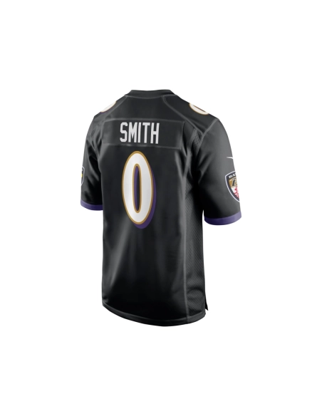 Mens Baltimore Ravens Roquan Smith Black Team Game Jersey