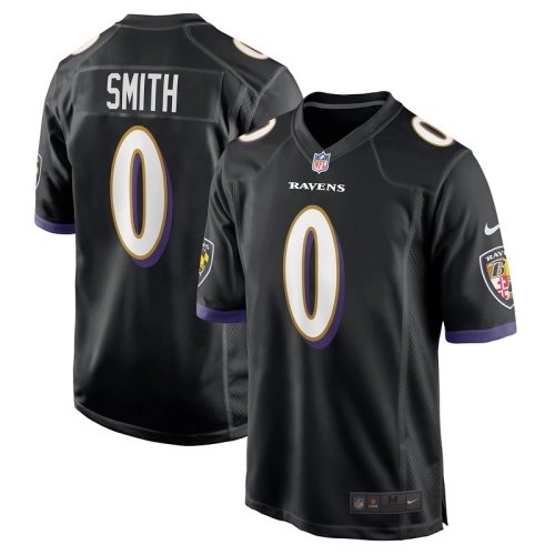 Mens Baltimore Ravens Roquan Smith Black Team Game Jersey