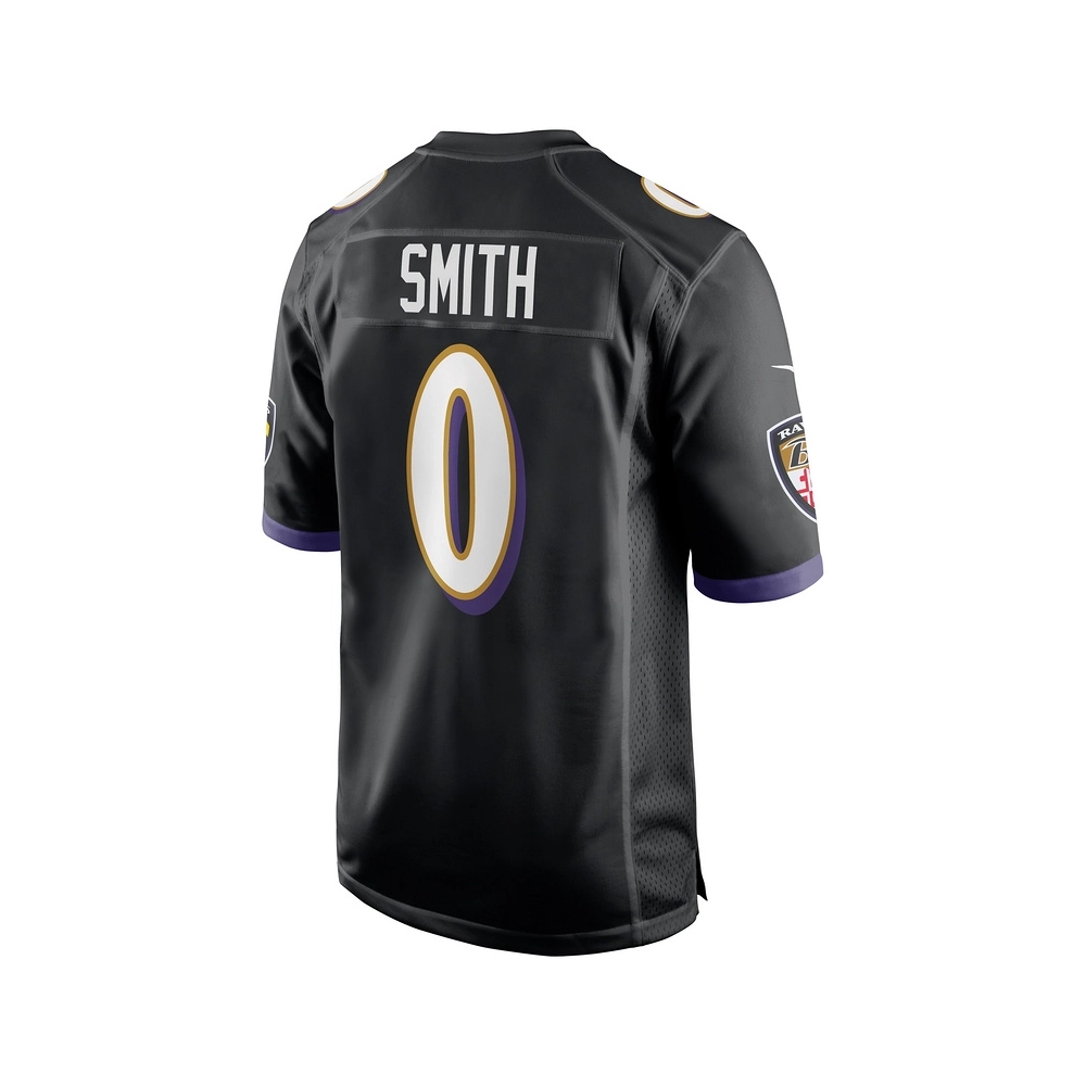 Mens Baltimore Ravens Roquan Smith Black Team Game Jersey
