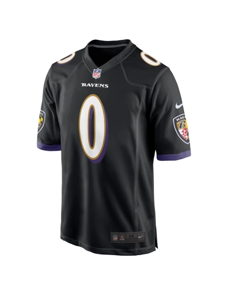 Mens Baltimore Ravens Roquan Smith Black Team Game Jersey