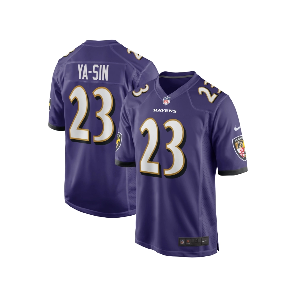 Mens Baltimore Ravens Rock Ya-Sin Purple Game Jersey
