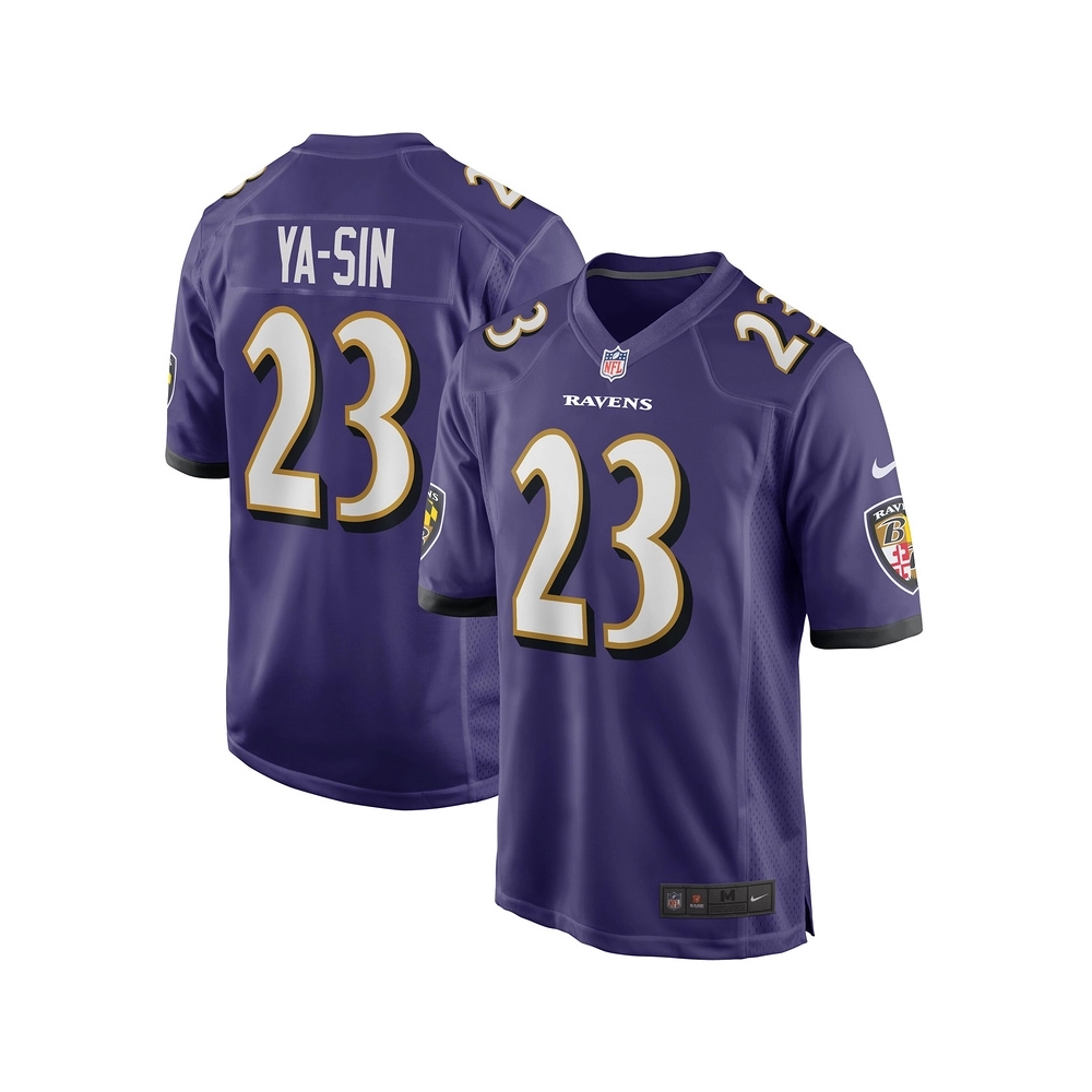 Mens Baltimore Ravens Rock Ya-Sin Purple Game Jersey