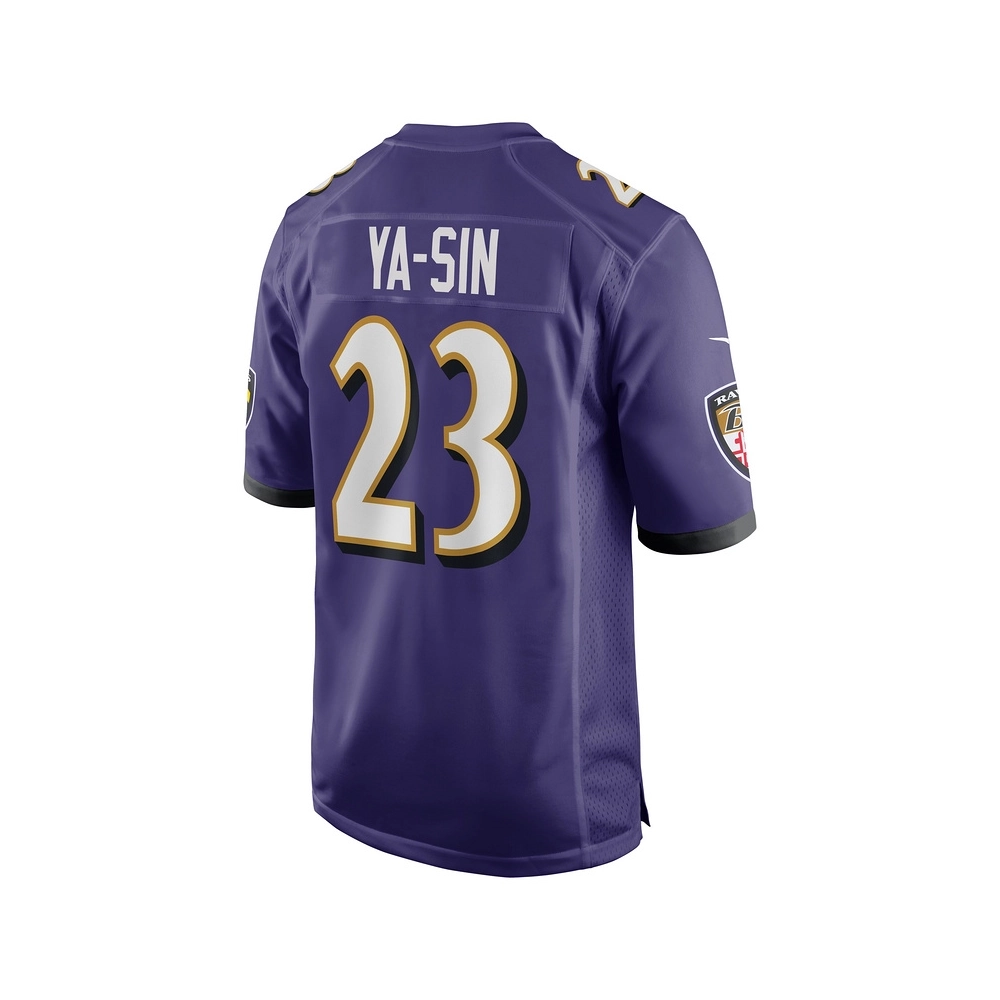 Mens Baltimore Ravens Rock Ya-Sin Purple Game Jersey
