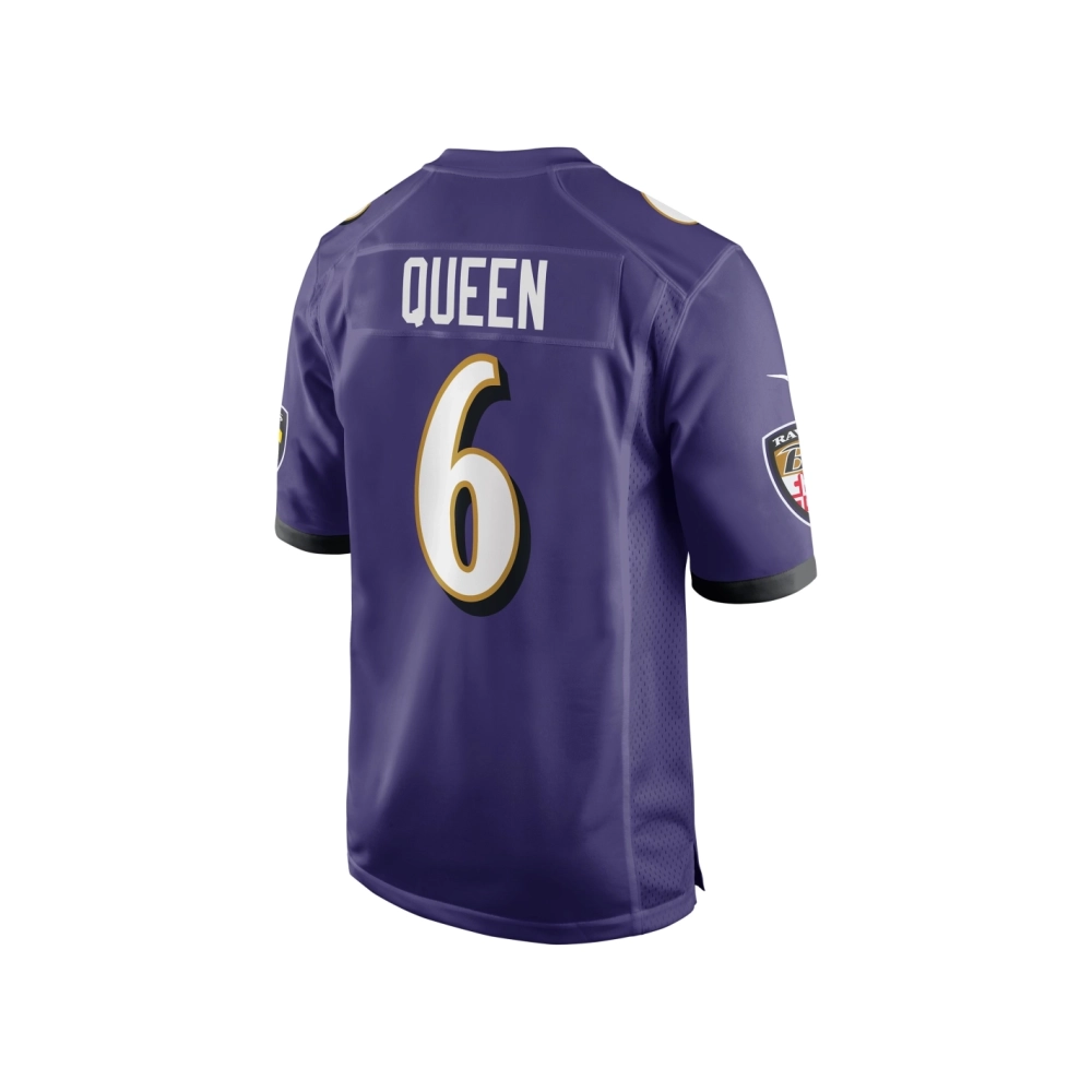 Mens Baltimore Ravens Patrick Queen Purple Game Player Jersey