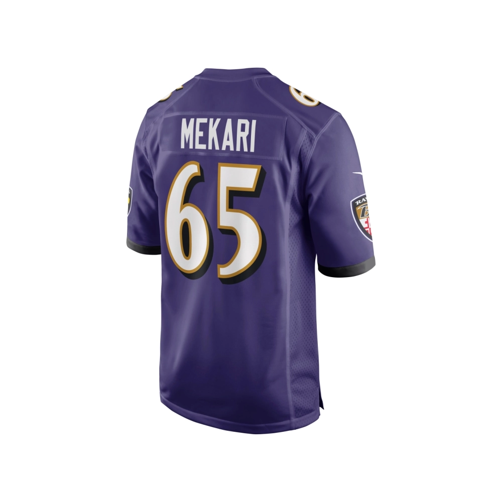 Mens Baltimore Ravens Patrick Mekari Purple Game Player Jersey