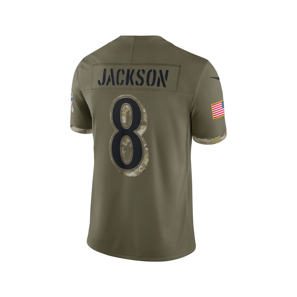 Mens Baltimore Ravens Olive 2022 Salute To Service Limited Jersey