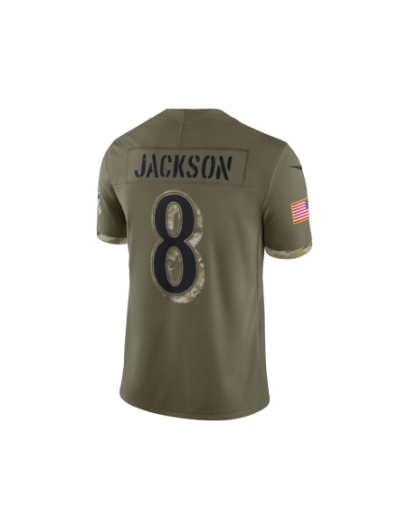 Mens Baltimore Ravens Olive 2022 Salute To Service Limited Jersey