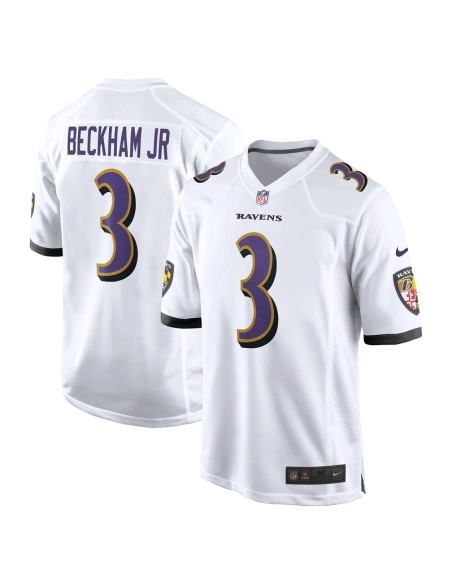 Mens Baltimore Ravens Odell Beckham Jr. White Game Jersey