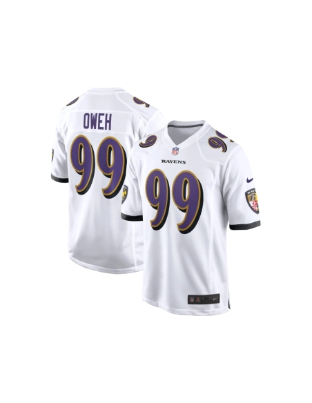 Mens Baltimore Ravens Odafe Oweh White Game Jersey