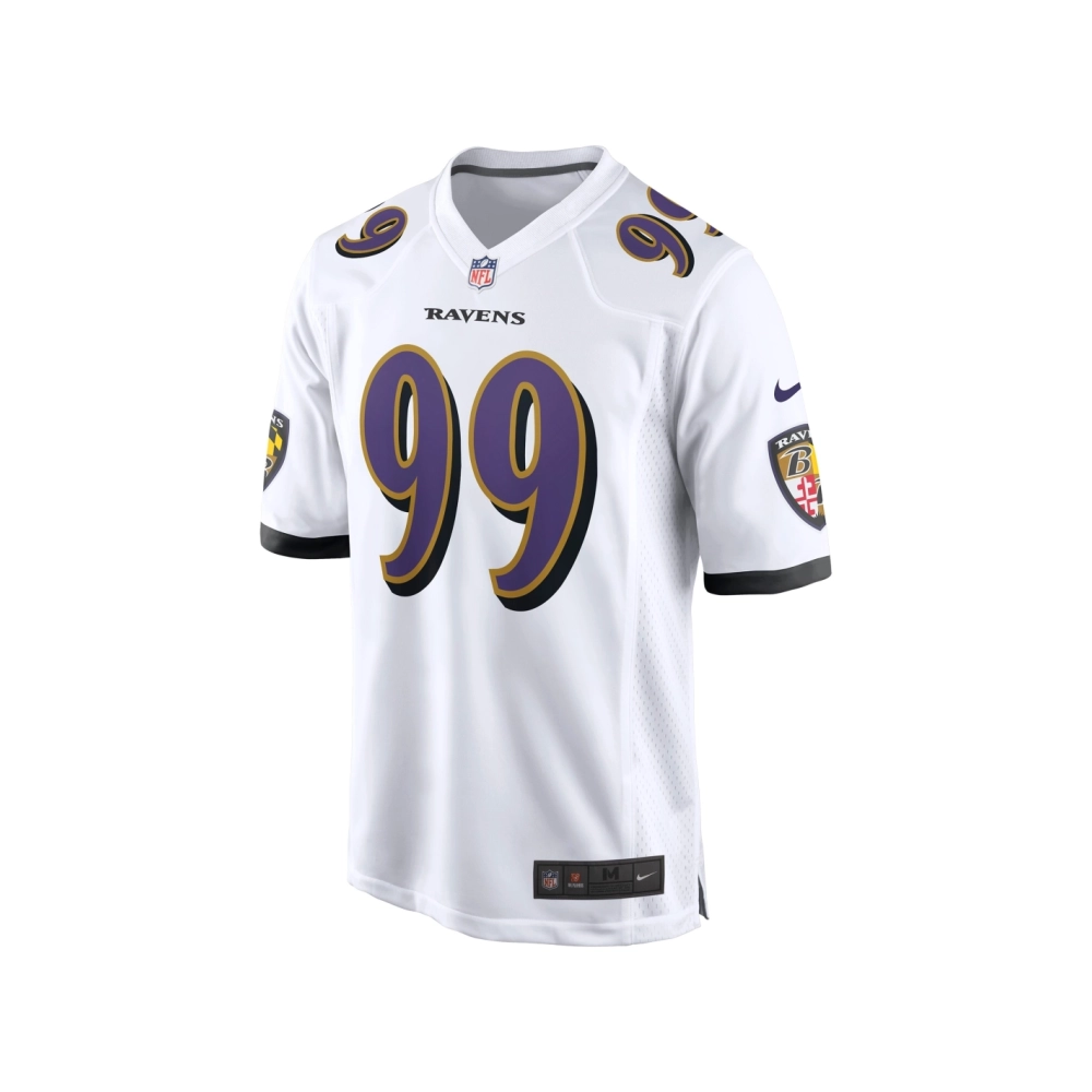 Mens Baltimore Ravens Odafe Oweh White Game Jersey