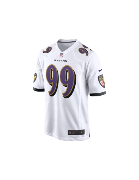 Mens Baltimore Ravens Odafe Oweh White Game Jersey