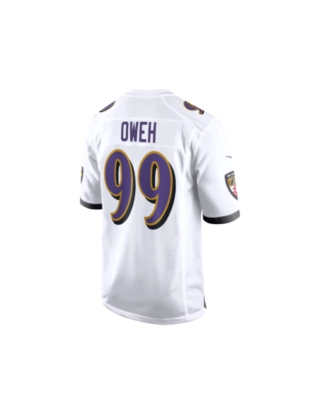 Mens Baltimore Ravens Odafe Oweh White Game Jersey