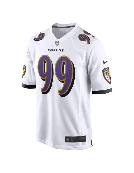 Mens Baltimore Ravens Odafe Oweh White Game Jersey