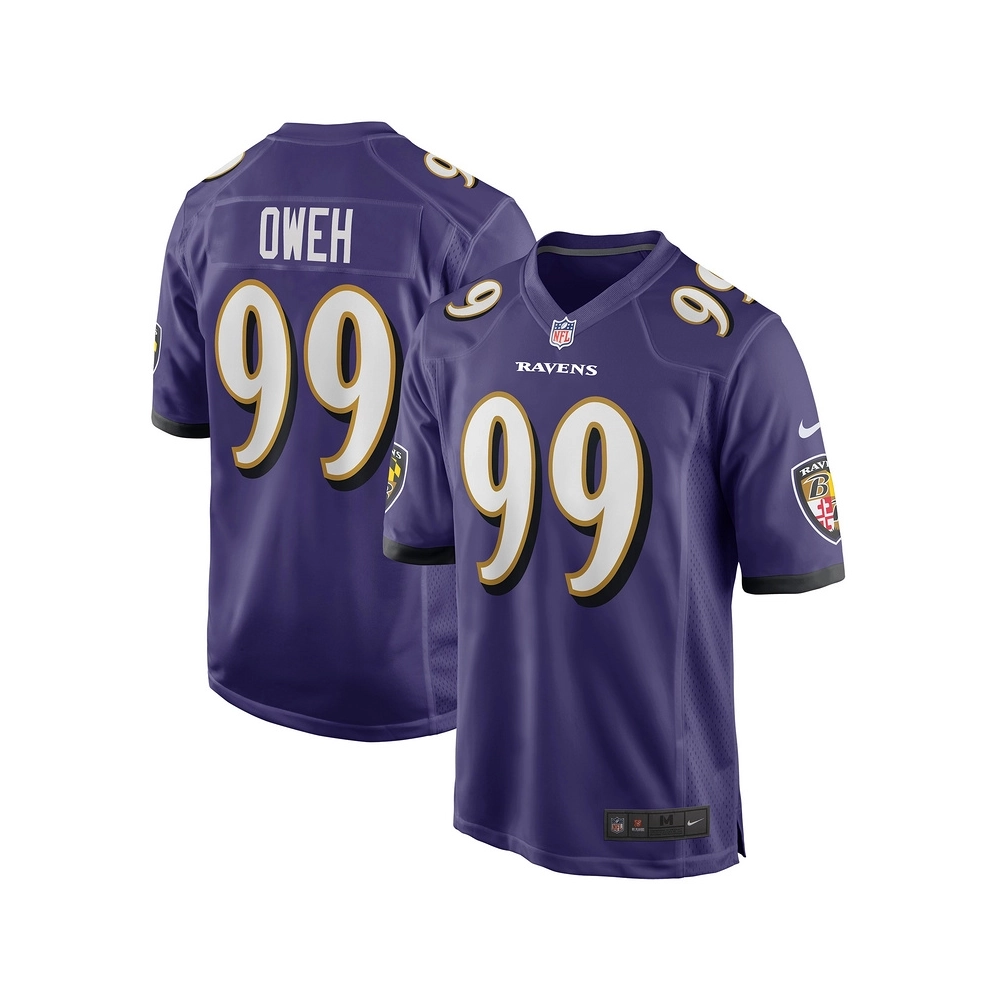 Mens Baltimore Ravens Odafe Oweh Purple Game Player Jersey