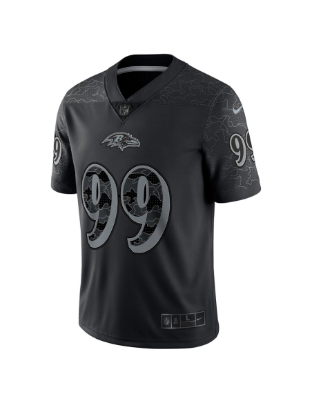 Mens Baltimore Ravens Odafe Oweh Black RFLCTV Limited Jersey