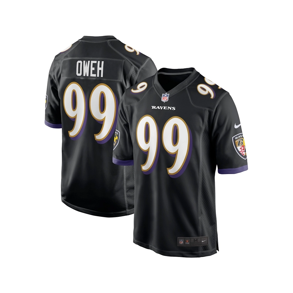 Mens Baltimore Ravens Odafe Oweh Black Game Jersey