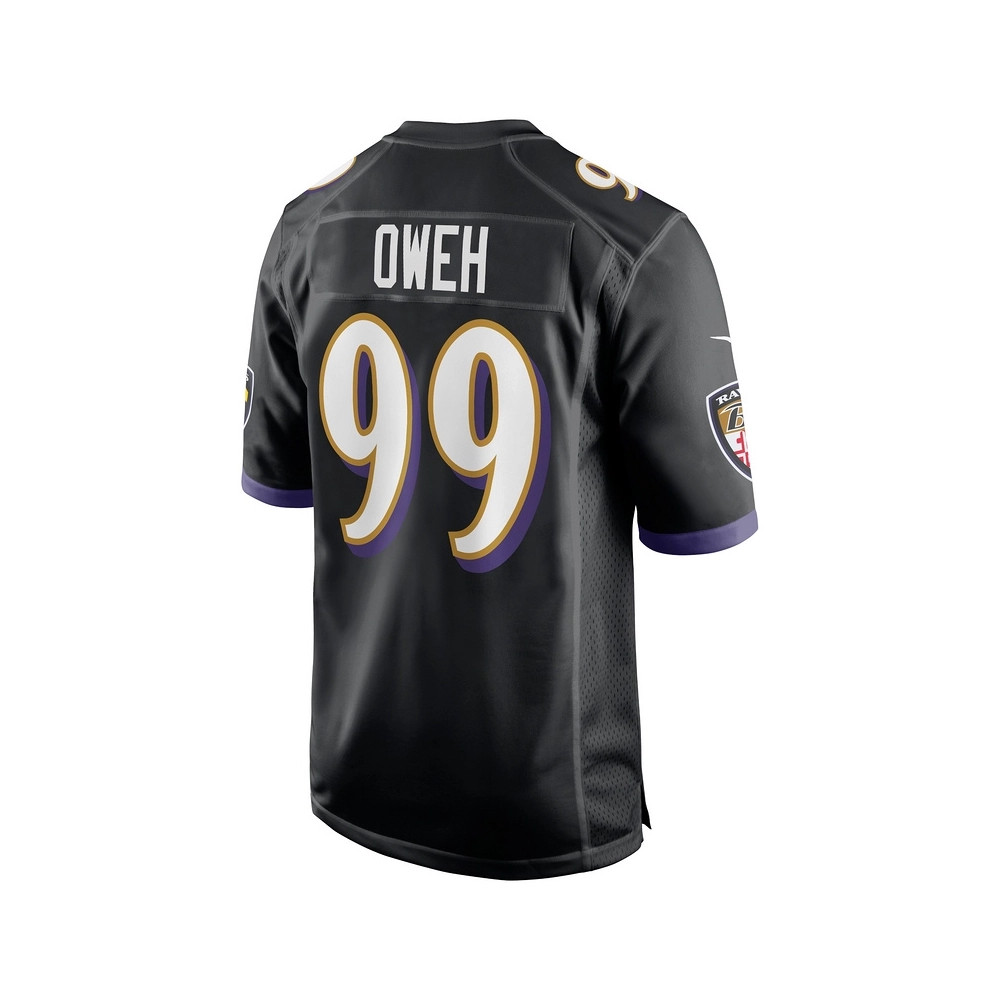 Mens Baltimore Ravens Odafe Oweh Black Game Jersey