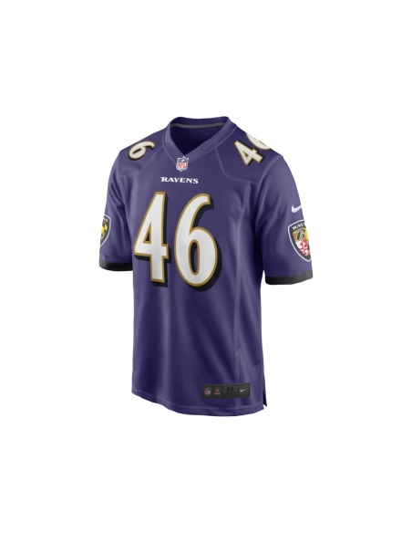 Mens Baltimore Ravens Nick Moore Purple Game Jersey