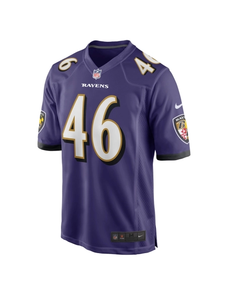 Mens Baltimore Ravens Nick Moore Purple Game Jersey