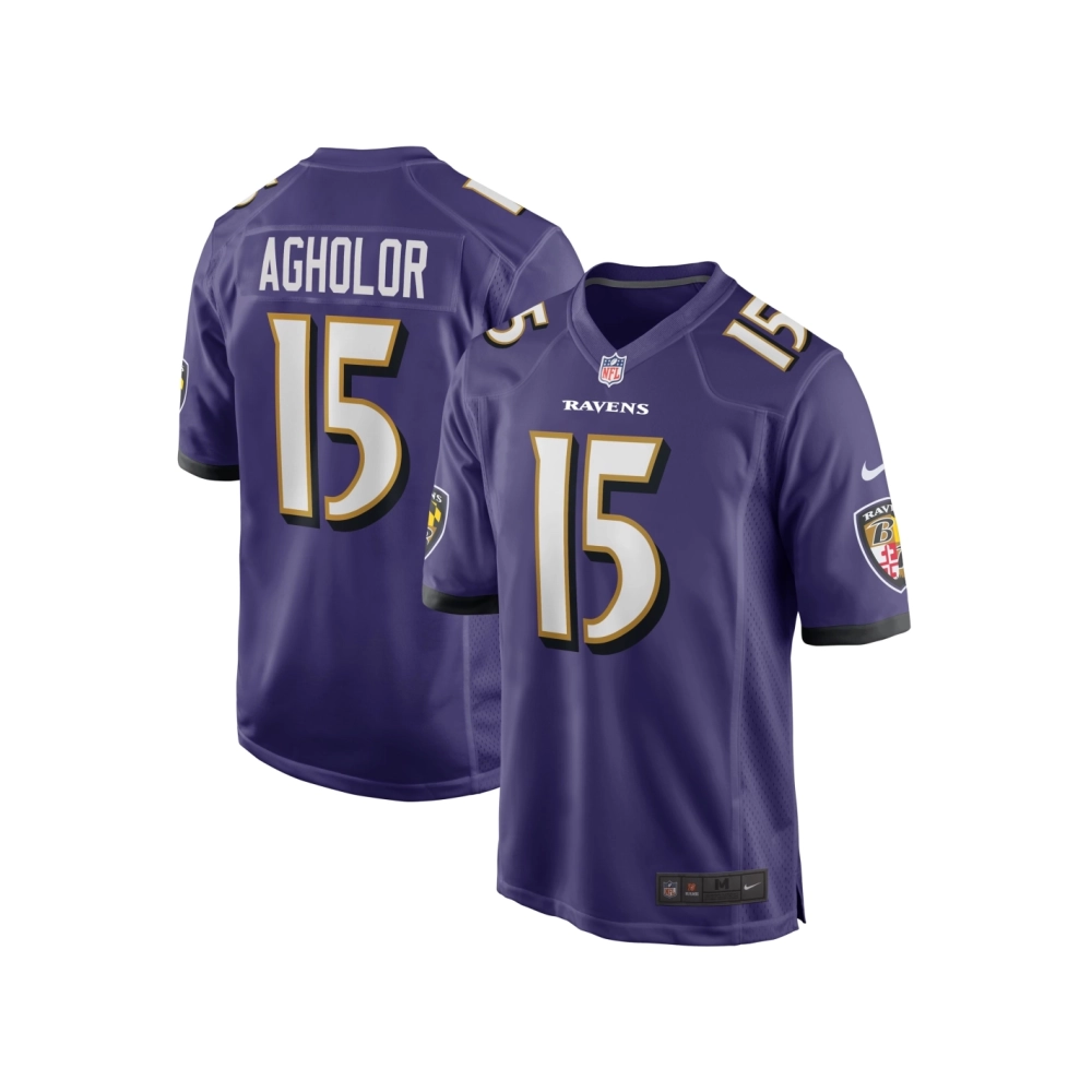 Mens Baltimore Ravens Nelson Agholor Purple Game Jersey