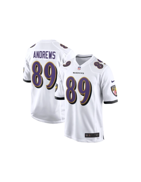 Mens Baltimore Ravens Mark Andrews White Game Jersey