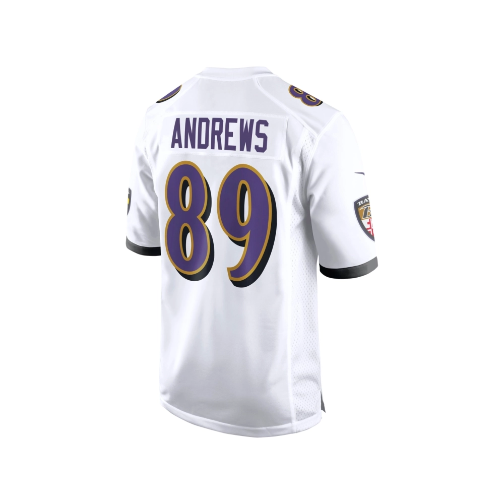 Mens Baltimore Ravens Mark Andrews White Game Jersey