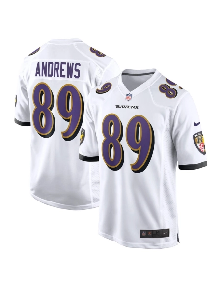Mens Baltimore Ravens Mark Andrews White Game Jersey