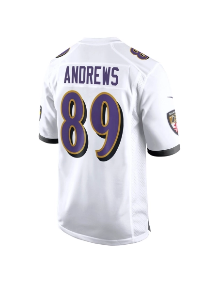 Mens Baltimore Ravens Mark Andrews White Game Jersey