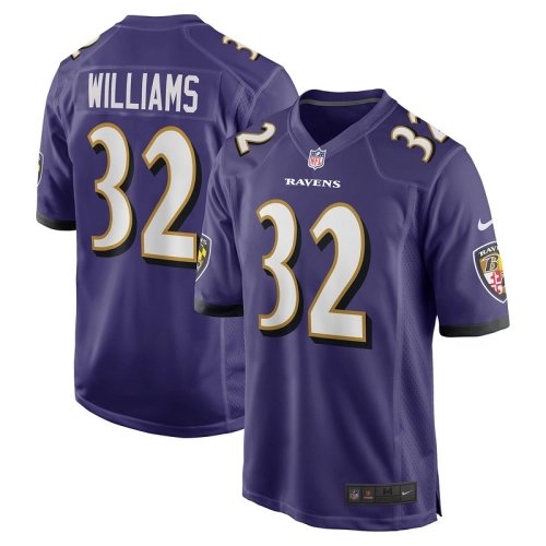 Mens Baltimore Ravens Marcus Williams Purple Game Jersey