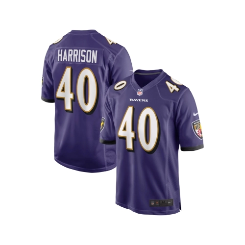 Mens Baltimore Ravens Malik Harrison Purple Game Jersey