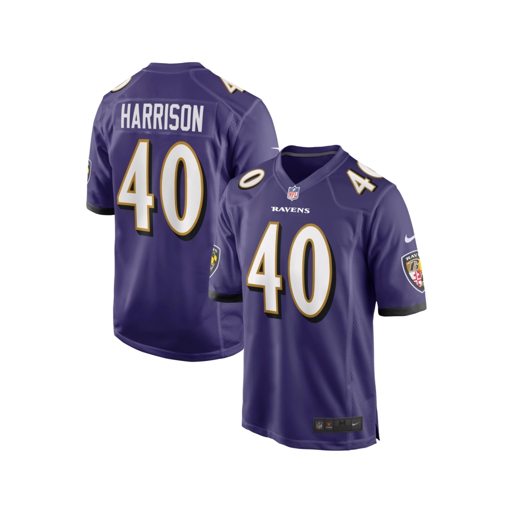 Mens Baltimore Ravens Malik Harrison Purple Game Jersey
