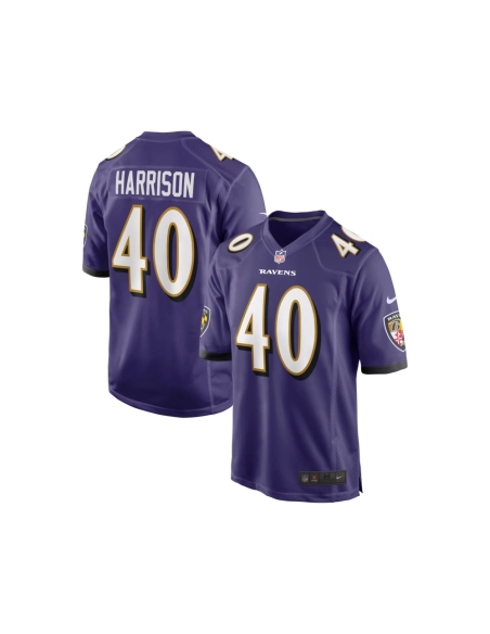 Mens Baltimore Ravens Malik Harrison Purple Game Jersey