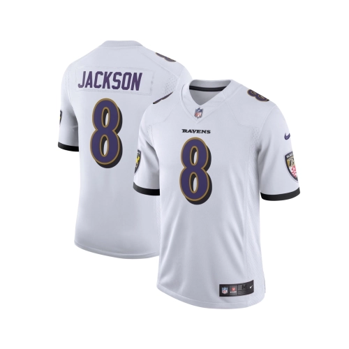Mens Baltimore Ravens Lamar Jackson White Vapor Limited Jersey