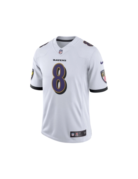 Mens Baltimore Ravens Lamar Jackson White Vapor Limited Jersey