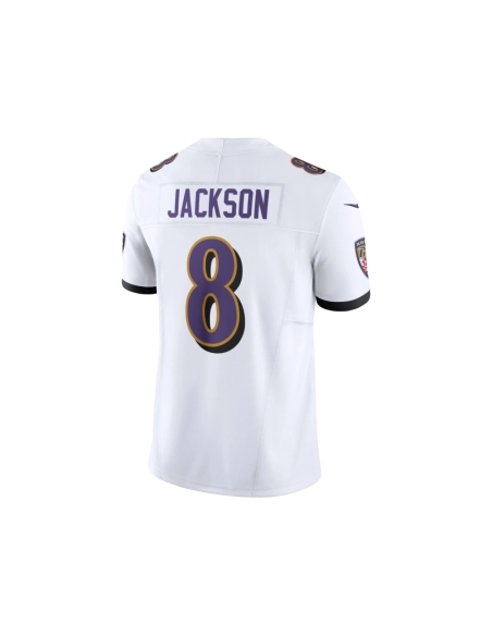 Mens Baltimore Ravens Lamar Jackson White Vapor F.U.S.E. Limited Jersey