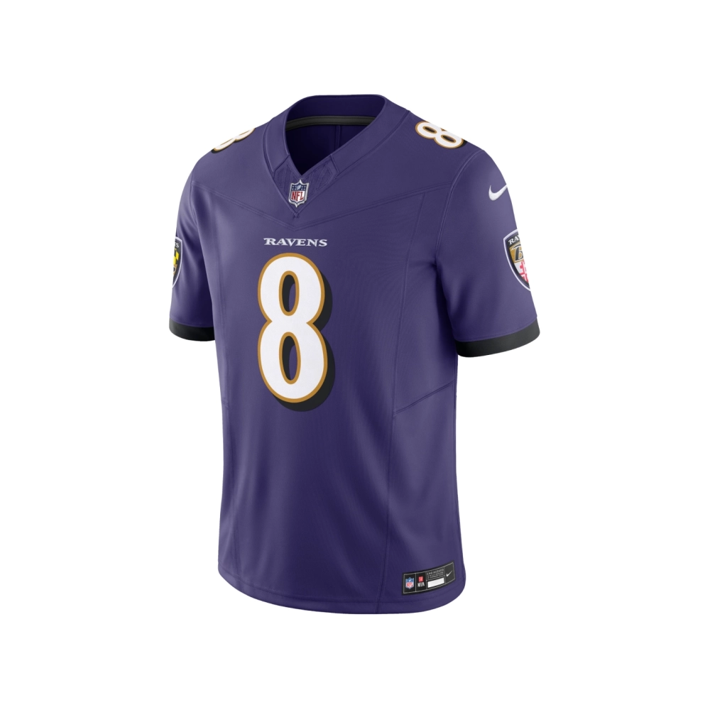 Mens Baltimore Ravens Lamar Jackson Purple Vapor F.U.S.E. Limited Jersey