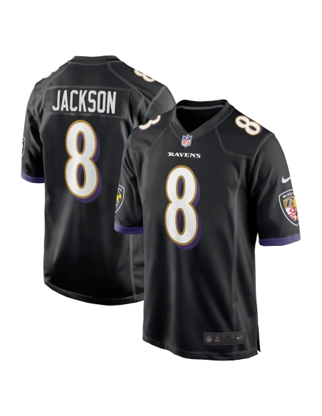Mens Baltimore Ravens Lamar Jackson Black Alternate Game Jersey