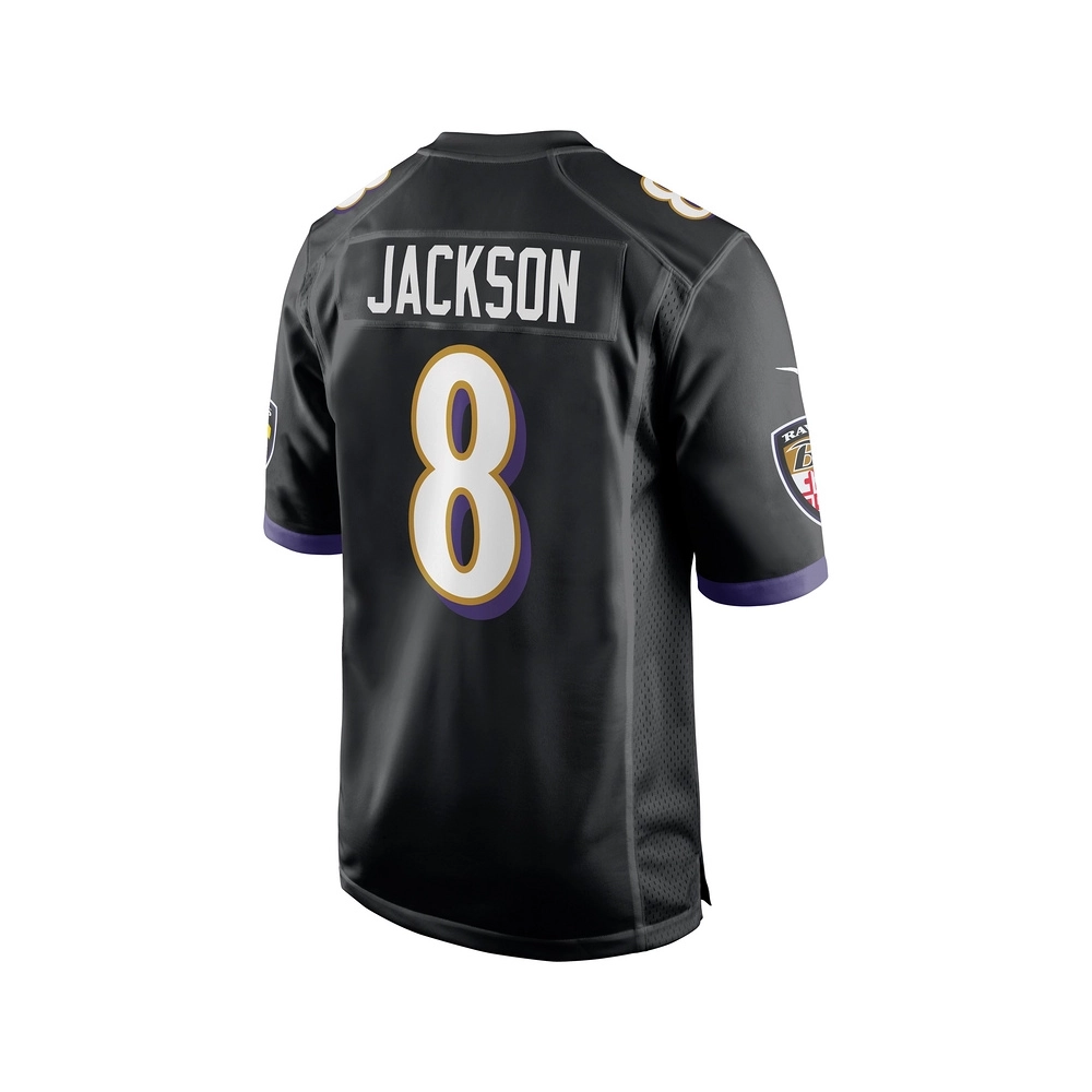 Mens Baltimore Ravens Lamar Jackson Black Alternate Game Jersey