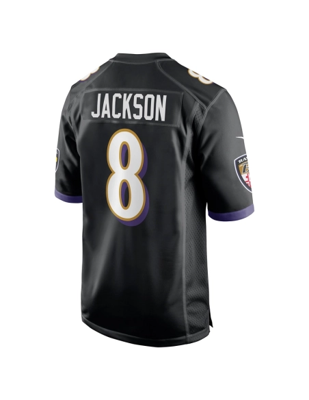 Mens Baltimore Ravens Lamar Jackson Black Alternate Game Jersey
