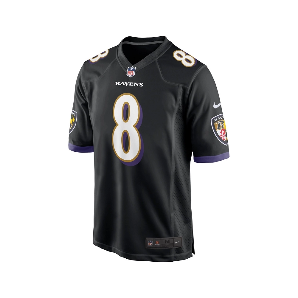 Mens Baltimore Ravens Lamar Jackson Black Alternate Game Jersey