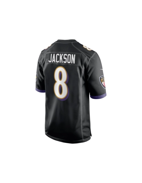 Mens Baltimore Ravens Lamar Jackson Black Alternate Game Jersey