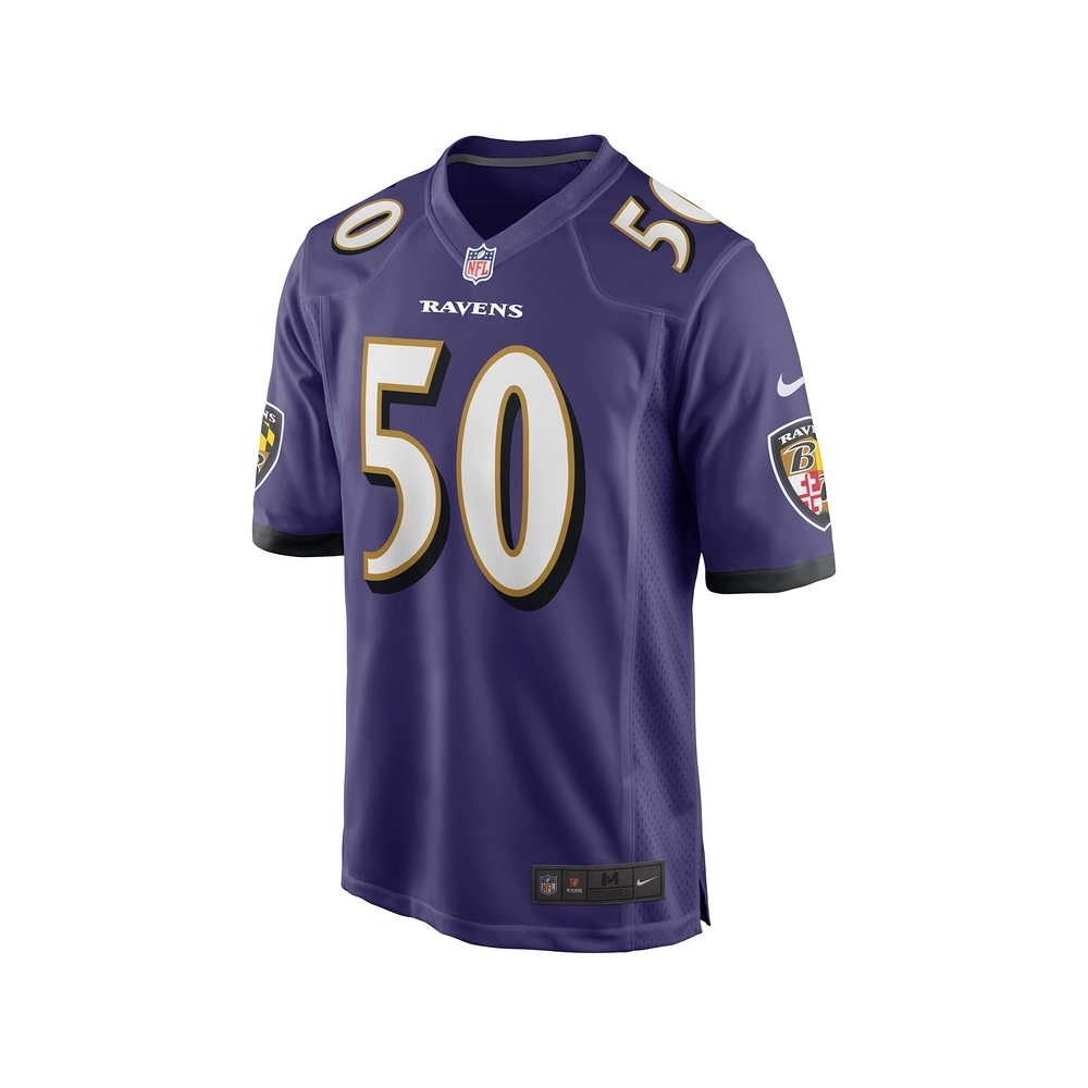 Mens Baltimore Ravens Kyle Van Noy Purple Game Jersey