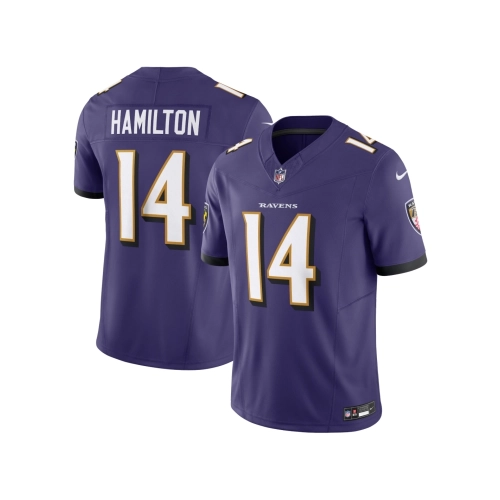 Mens Baltimore Ravens Kyle Hamilton Purple Vapor F.U.S.E. Limited Jersey