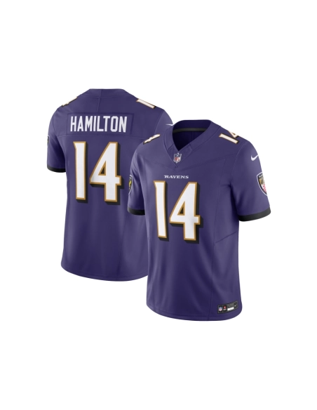 Mens Baltimore Ravens Kyle Hamilton Purple Vapor F.U.S.E. Limited Jersey