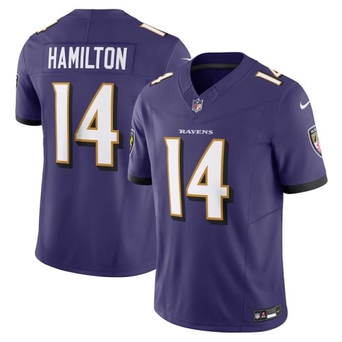 Mens Baltimore Ravens Kyle Hamilton Purple Vapor F.U.S.E. Limited Jersey