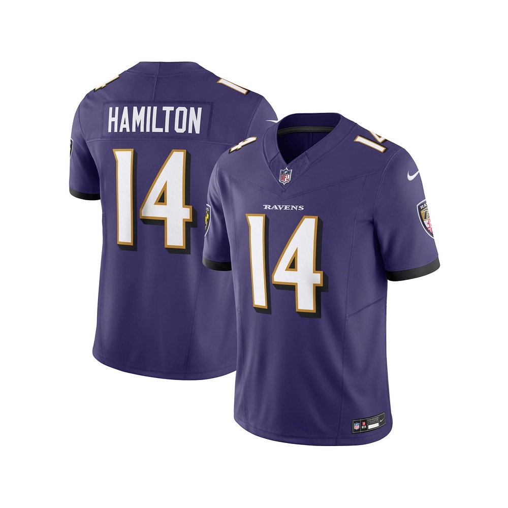 Mens Baltimore Ravens Kyle Hamilton Purple Vapor F.U.S.E. Limited Jersey